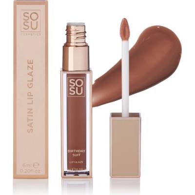 SOSU Cosmetics Satin Lip Glaze hydratačný lesk na pery Birthday Suit 6 ml