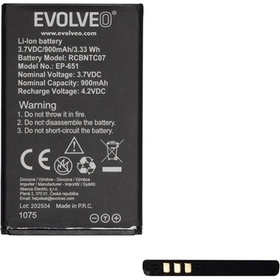 EVOLVEO EP-650 EasyPhone XG EVOLVEO батерия 900mAh LI-ION SGM EP-651-BAT (SGM EP-651-BAT)