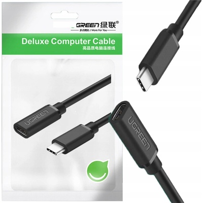 Ugreen 40574 USB Type C 3.1 (female) - USB Type C 3.1 (male), 0,5m, černý