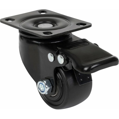Walteco Prístrojové koliesko otočné s brzdou priemer 50 mm 100 kg čierna 2816
