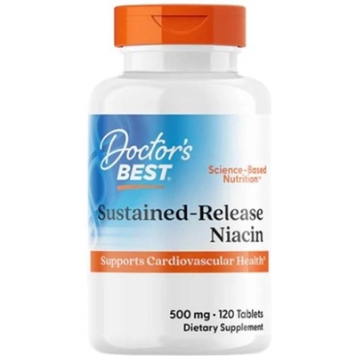 Doctor's Best Sustained-Release Niacin, 500 mg, 120 таблетки, Doctor's Best (DRB - 00242)