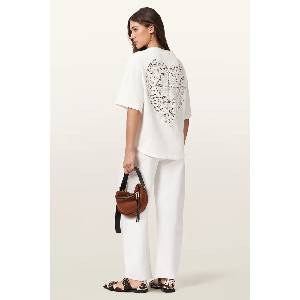 AllSaints уголемена тениска дамска от памук ESME (W131JE)