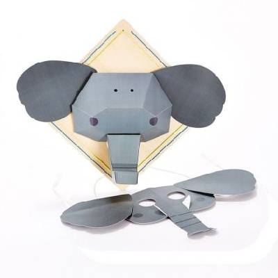 - Творчески комплект - Направи си сам - 3D картинка и маска - Слонче (E5123)