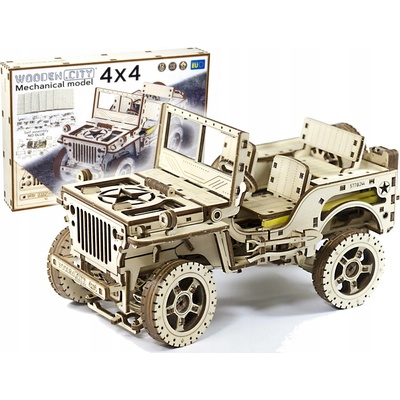 WOODEN CITY 3D puzzle Terénní vůz - džíp 4x4, 570 ks