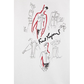 Karl Lagerfeld Памучна тениска Karl Lagerfeld дамска в бяло A3W17100 (A3W17100)