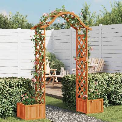 OMAXI Zahradní pergola s truhlíky masivní jedle 380666