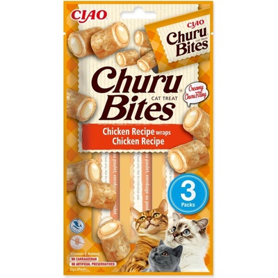 Churu Cat Bites Chicken wraps&Chicken Purée 3 x 10 g