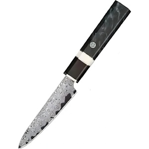 HARAHU Дамаски кухненски нож ZE-37497 - Utility / Зелен / Черен KP37497