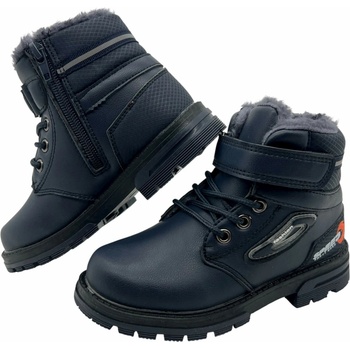 Chlapecké zimní boty na suchý zip 01 modrá