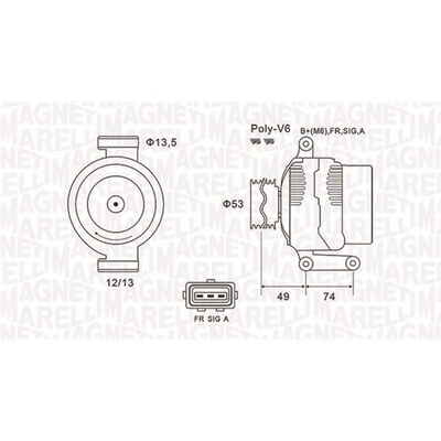 Alternátor MAGNETI MARELLI 063731635010