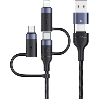 USAMS USB кабел за зареждане A+C - Lightning - microUSB - type-C 1, 2 м Usams (SJ547USB01) (SJ547USB01)
