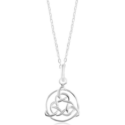 Šperky eshop ze stříbra lesklý keltský symbol v obrysu kruhu SP24.22