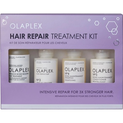 Olaplex Hair Repair Treatment Kit vlasová kúra No. 3 100 ml + sérum No 0 155 ml + šampon No. 4 100 ml + kondicionér No.5 100 ml dárková sada