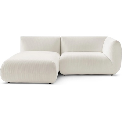 Bobochic Ъглов диван от бял велур (ляв ъгъл) Lecomte - Bobochic Paris (103533)