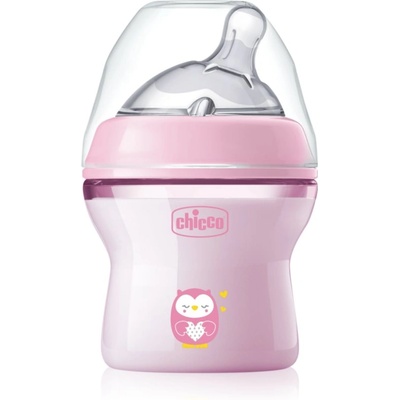 Chicco Natural Feeling Pink Girl бебешко шише 0 m+ 150ml