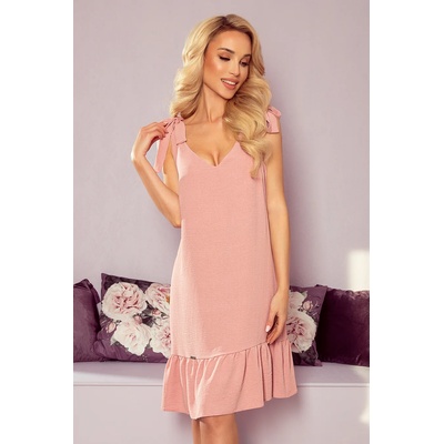 Numoco Миди рокля в цвят пудра 306-3nmc-1662 - Пудра, размер s