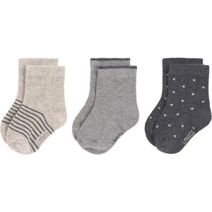 Lassig Бебешки чорапи Lassig - Cosy Leg Wear, 3 броя, 19-22 cm, Grey (4042183407241)