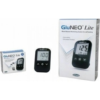 Ambitas Healthcare Монитор за кръвна захар с 10 резервни тест ленти, Ambitas Gluneo Lite Blood Glucose Monitor