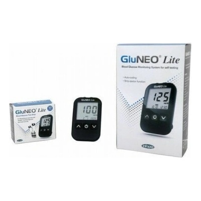 Ambitas Healthcare Монитор за кръвна захар с 10 резервни тест ленти, Ambitas Gluneo Lite Blood Glucose Monitor
