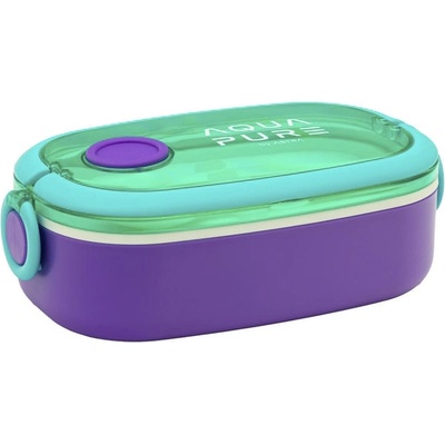 AQUA PURE Кутия за обяд AQUA PURE пластмаса без BPA 210x120x70 мм зелено-лилава 511025026 (511025026)