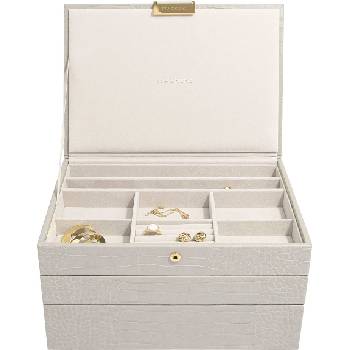 Stackers Ковчеже за бижута Stackers Croc тройно cлassic сивкаво (74370)