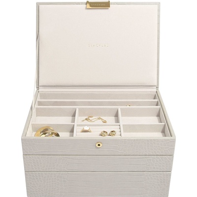 Stackers Ковчеже за бижута Stackers Croc тройно cлassic сивкаво (74370)