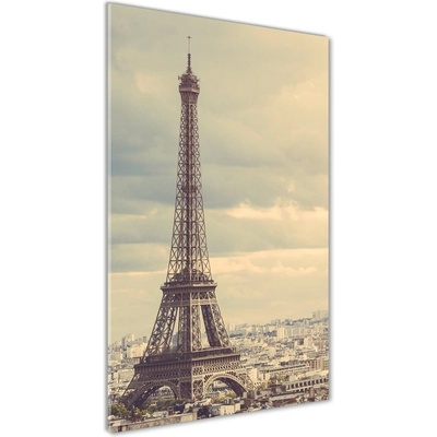 Vertikálny foto obraz sklo tvrdené Eiffelová veža Paríž 50x100 cm