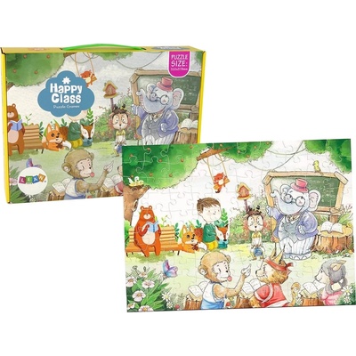 Lean Toys Zvieratká v škole 100 dielov