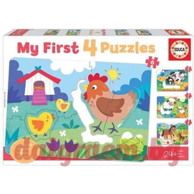 Educa Пъзел educa 18899 - 26 части - Домашни животни - родители с деца (edu18899)