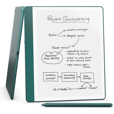 Amazon Kindle Scribe - eBook четец, 10.2" E-Ink, 64GB, Premium Pen, 12 седмици - Зелен