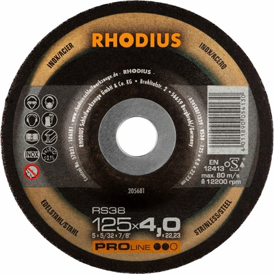 Rhodius Brúsny kotúč 125 x 4,0 x 22,23 mm 205681