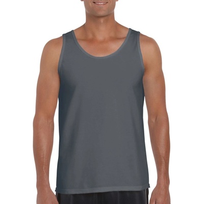 Softstyle Unisex bavlněné tílko dřevěné uhlí šedé