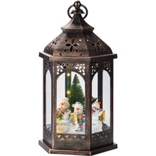 Markslöjd 704973 LED Vánoční dekorace ROLF LED 3xAA hnědá lucerna ML0882