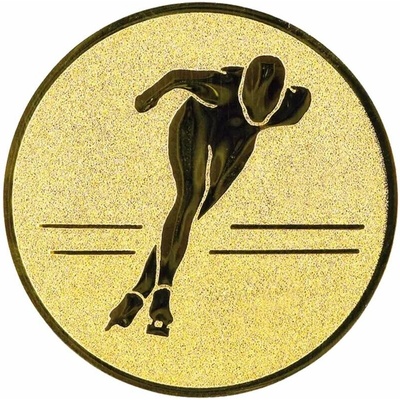 Rýchlokorčuľovanie: Emblém Nálepka na trofej Ø 25mm zlatá