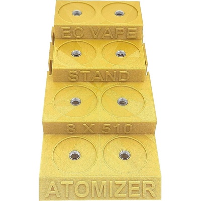 EC-ORIGINAL Stolní stojánek s t-drážkou pro atomizéry 8 x 510 závit Zlatá s třpytkami