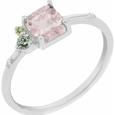 Eppi Cluster prsten s morganitem safírem olivínem a diamanty Kenny R45645