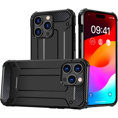 HQWear Кейс HQWear Hybrid Armor за iPhone 15 Pro, черен (9145576280508)