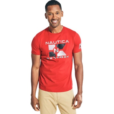 Nautica tričko SUSTAINABLY červený