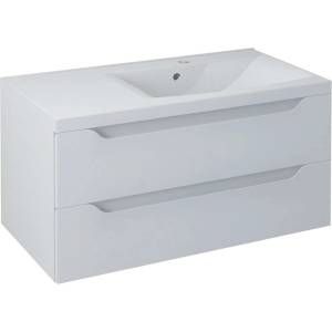 SAPHO Wave - Шкафче за умивалник 90x45x48 см, дясно, 2 чекмеджета, бяло WA093-3030 (WA093-3030)