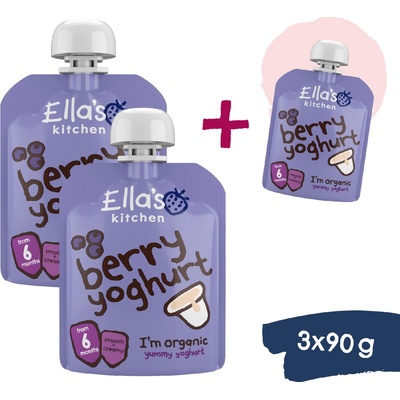 Ella's Kitchen BIO vrecko čučoriedky s jogurtom 90 g