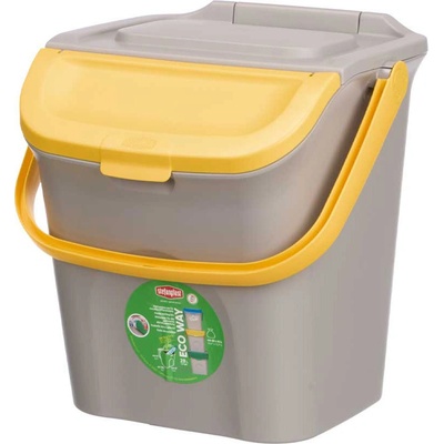 StefanPlast Odpadkový koš na tříděný odpad, 28 l, žlutý