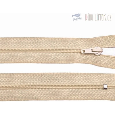 Zips špirálový 3mm nedeliteľný 10 cm béžová