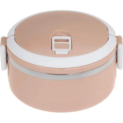 500 мл термо кутия за храна в бежов цвят с дръжки