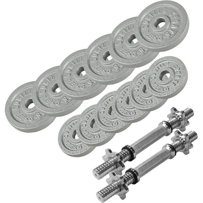 Gorilla Sports liatinový jednoručný nakladací set 27,5 kg (6x2,5 6x1,25 kg) 30/31 mm
