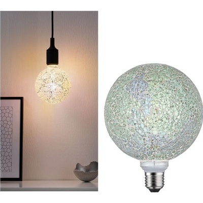 Paulmann LED G125 E27 Miracle Mosaic biela 2.700K stmívatelné