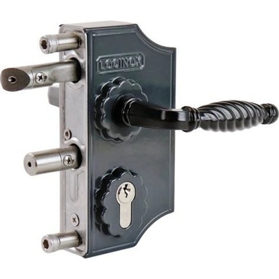 LOCINOX LAKY 7016 - komplet zámkové krabice pro profil 30 až 40 mm, pro křídlové branky, antracit LAKY3030F2L_7016