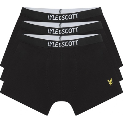 Lyle and Scott Юношески боксерки Lyle and Scott 3 Pack Trunks Juniors - Black