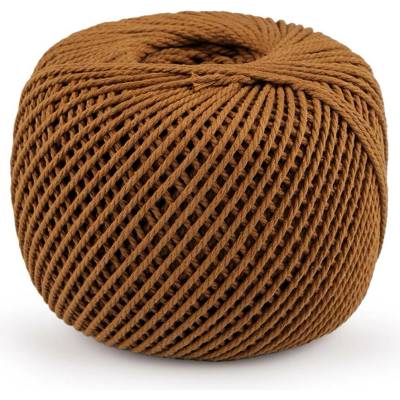 Bavlněná příze macrame Ø2 mm rozčesávací Varianta: 14 hnědá světlá, Balení: 1 ks 59025/151191/272322