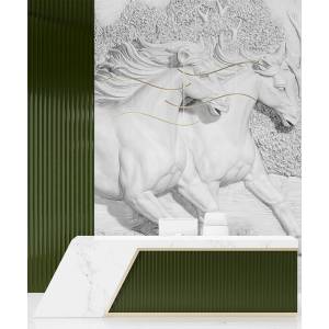 Art Gift Decor Фототапет с коне - Гипсова магия
