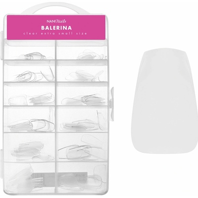 NANI gel tipy v boxu 10 Balerina Clear extra krátké 120 Ks – Sleviste.cz